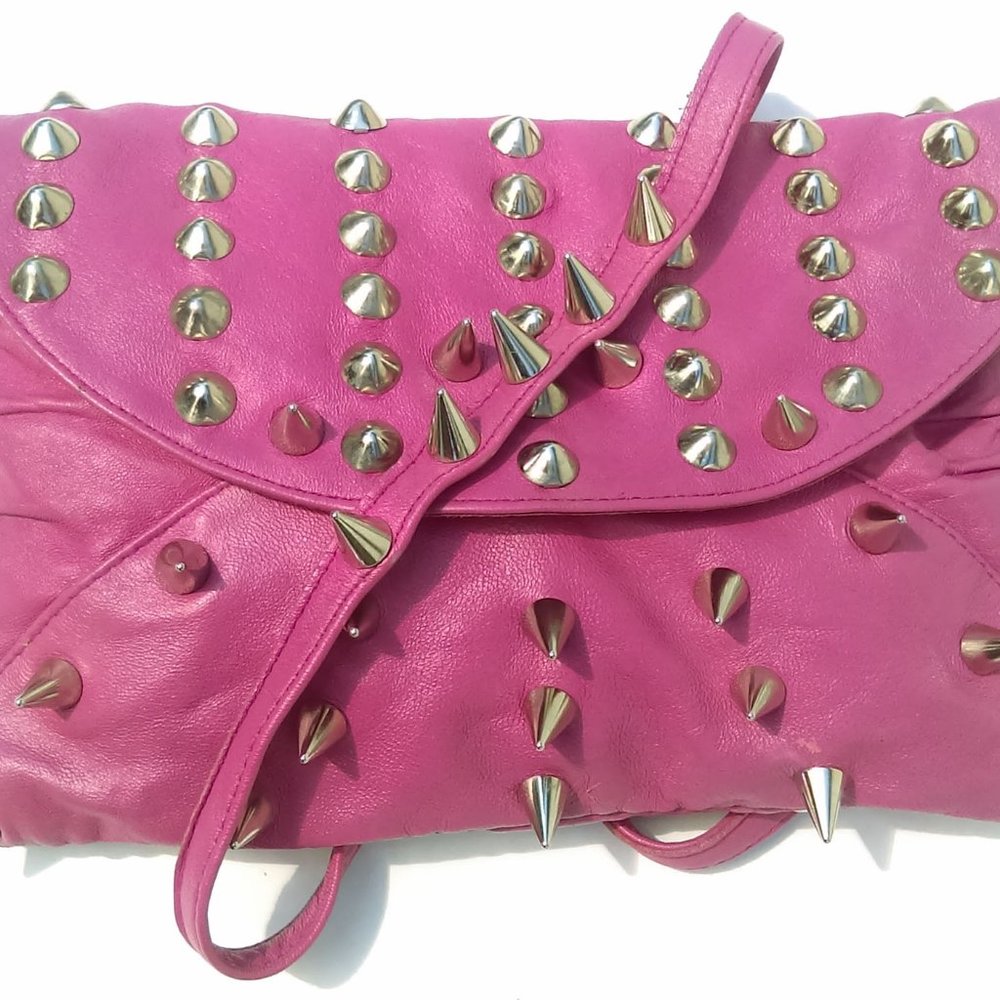 Pink Leather Shoulder Bag | SCNYC Designs